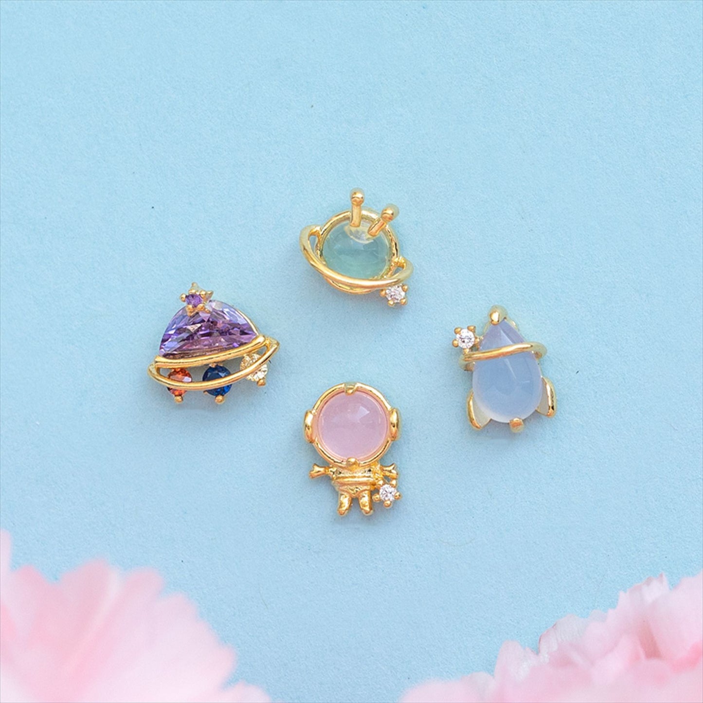 Creative Cartoon Wind Space Series Earings Set